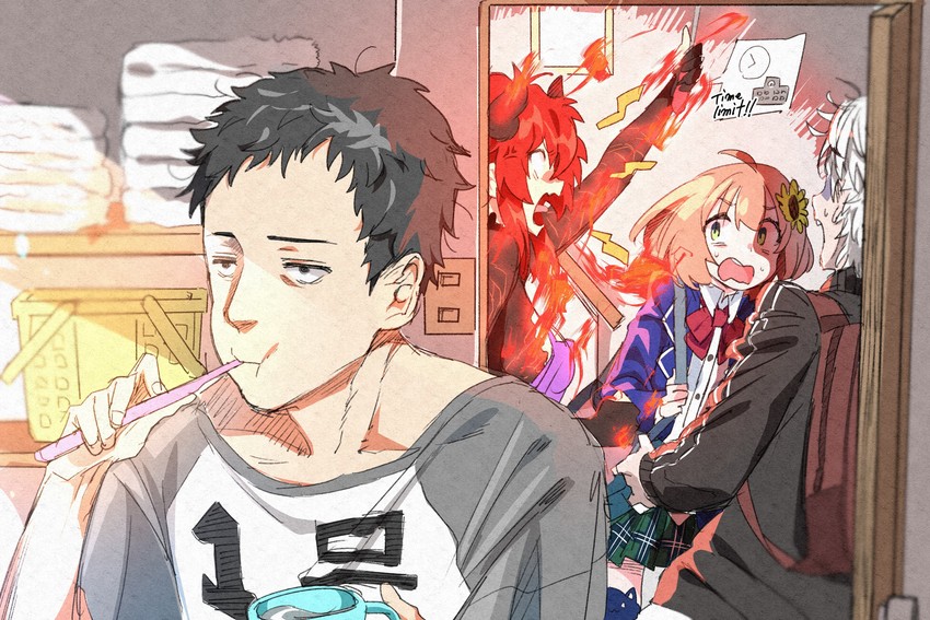 kuzuha, honma himawari, dola, and yashiro kizuku (nijisanji) drawn by gajimaro