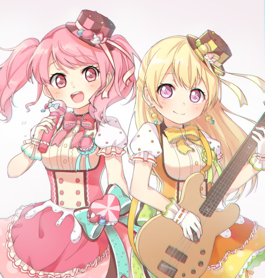 maruyama aya and shirasagi chisato (bang dream!) drawn by bd_ayknn