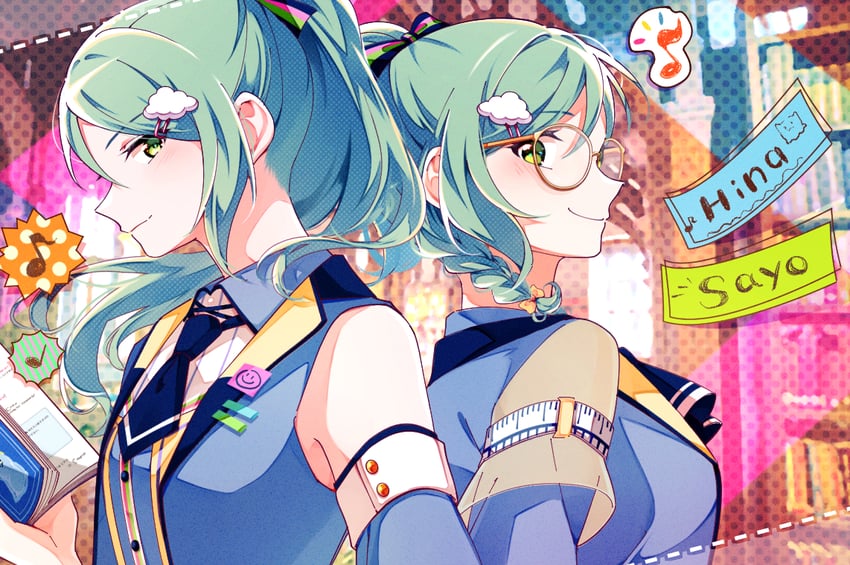 hikawa sayo and hikawa hina (bang dream!) drawn by aotsubaki_toto