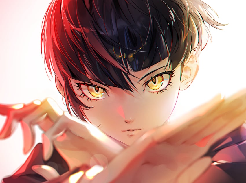 protagonist (shin megami tensei and 1 more) drawn by themoonrabbit