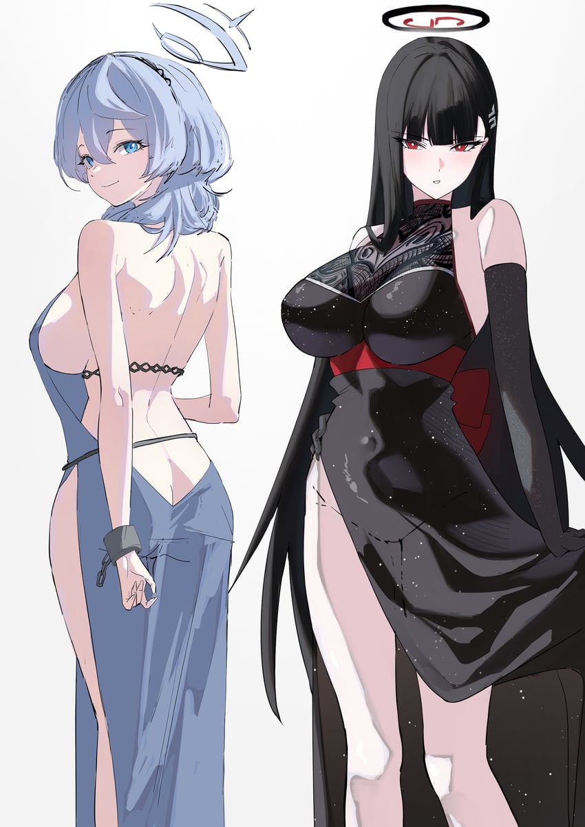 rio and ako (blue archive) drawn by katagiri_nanoka