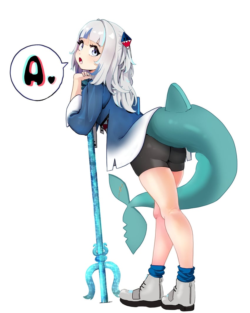 gawr gura (hololive and 1 more) drawn by dai_roku_ten_mao