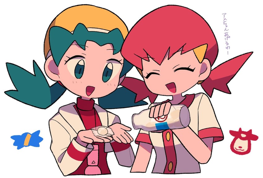 kris and whitney (pokemon and 2 more) drawn by tyako_089