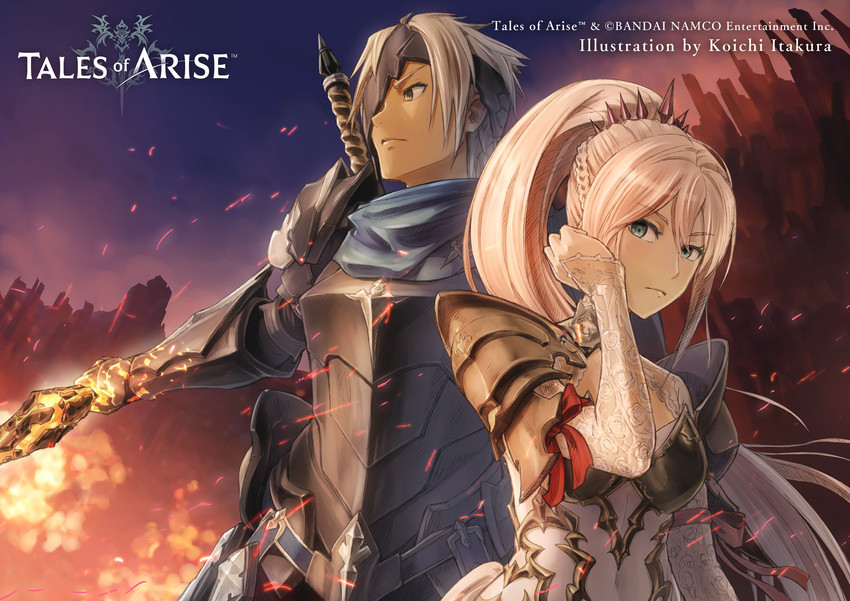 shionne and alphen (tales of and 1 more) drawn by itakura_koichi_(artist)