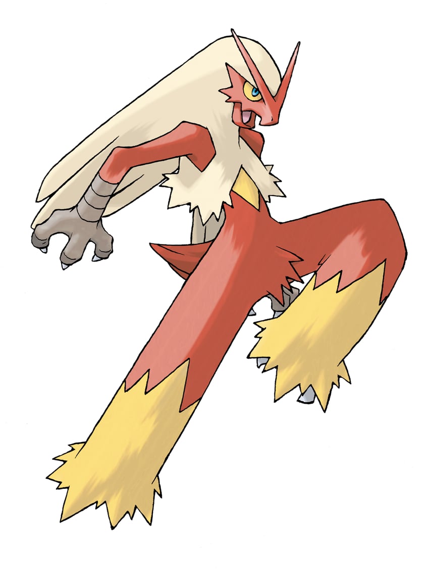 blaziken (pokemon and 1 more) drawn by sugimori_ken