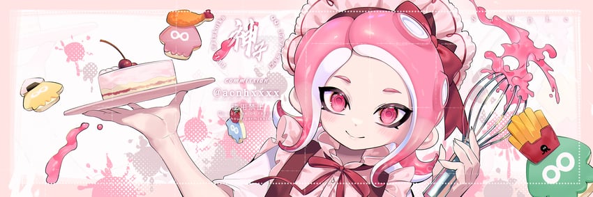 octoling player character and octoling girl (splatoon) drawn by jinkoika