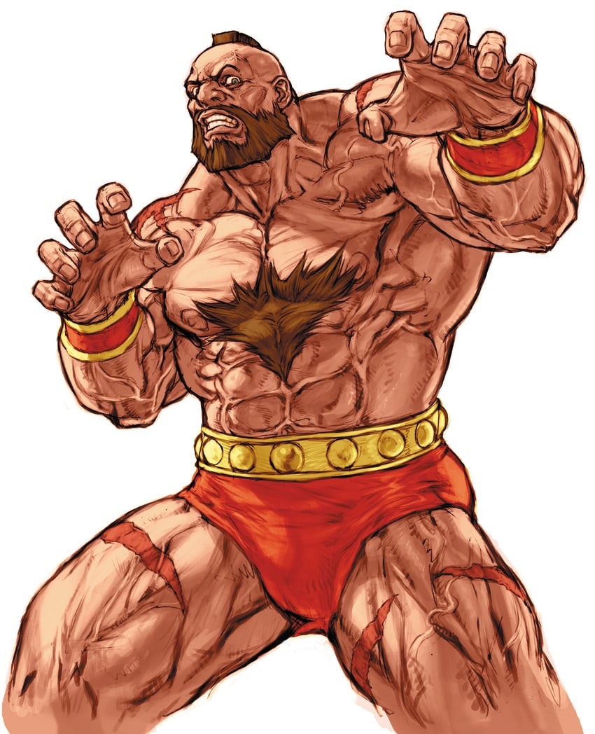 zangief (street fighter and 2 more) drawn by nishimura_kinu