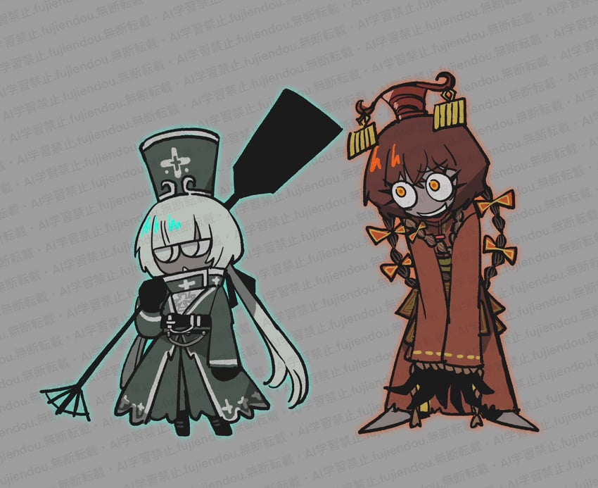 charon and xue pan (project moon and 1 more) drawn by fujiendou