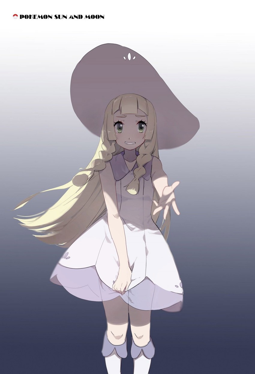 lillie (pokemon and 1 more) drawn by no-kan