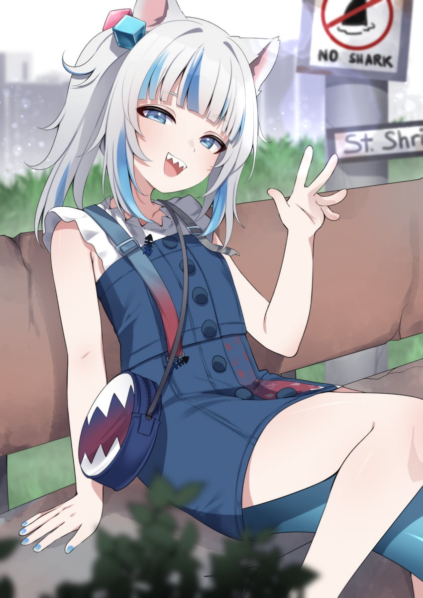 gawr gura (hololive and 1 more) drawn by valefal_coneri