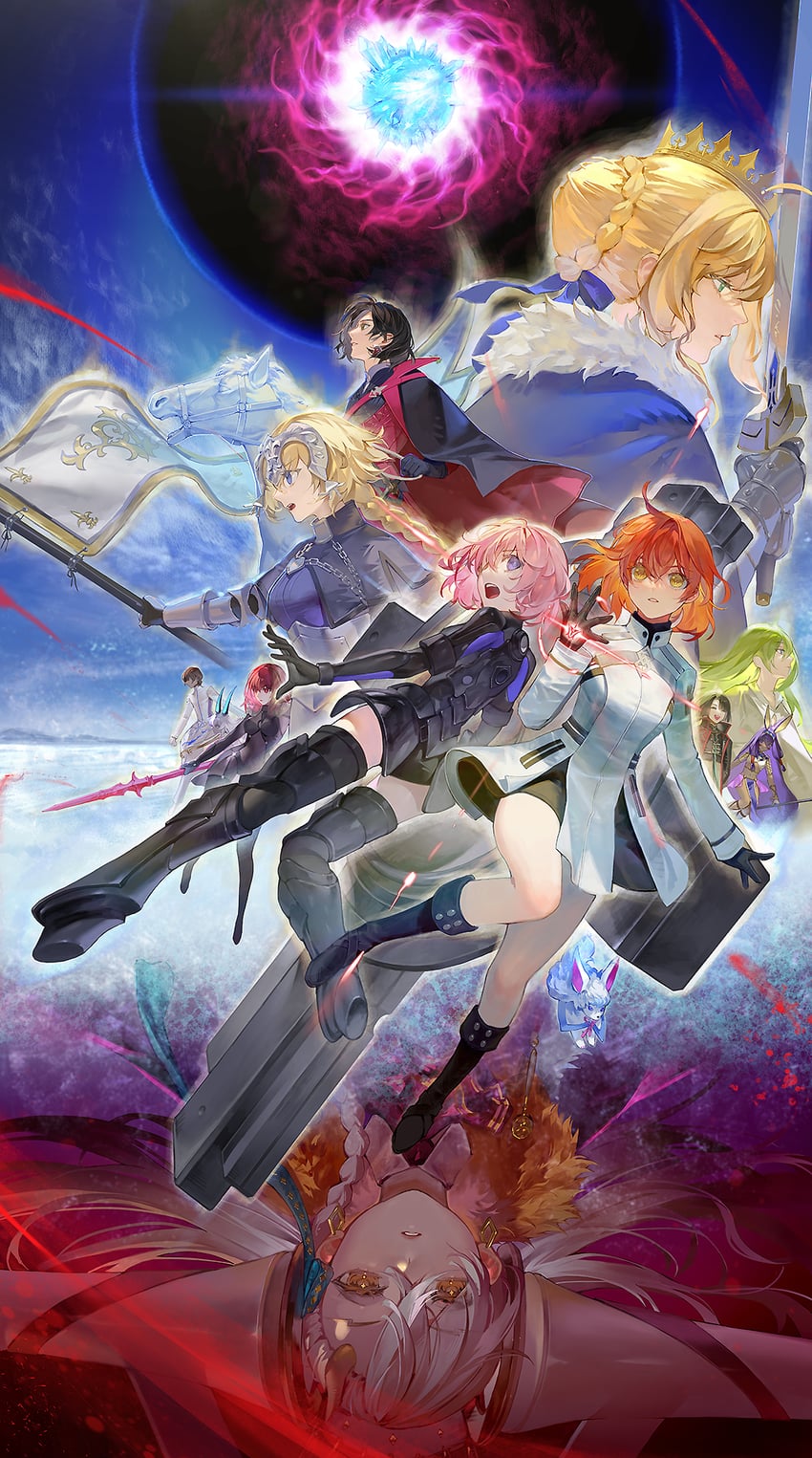artoria pendragon, saber, mash kyrielight, fujimaru ritsuka, scathach, and 10 more (fate and 1 more) drawn by daeraeband