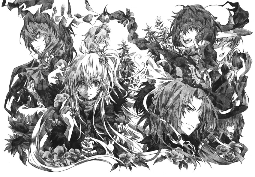 kirisame marisa, alice margatroid, kazami yuuka, shinki, mima, and 2 more (touhou) drawn by neko_(yanshoujie)