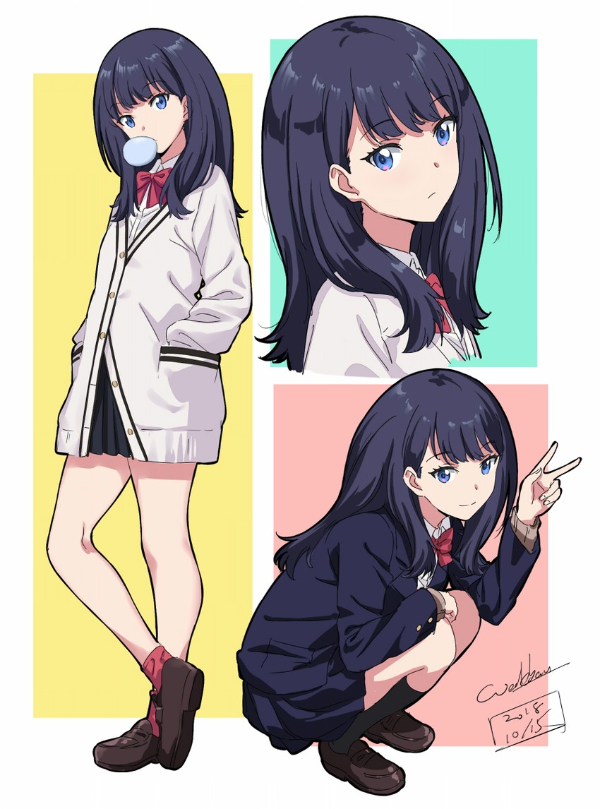 takarada rikka (gridman universe and 1 more) drawn by werkbau