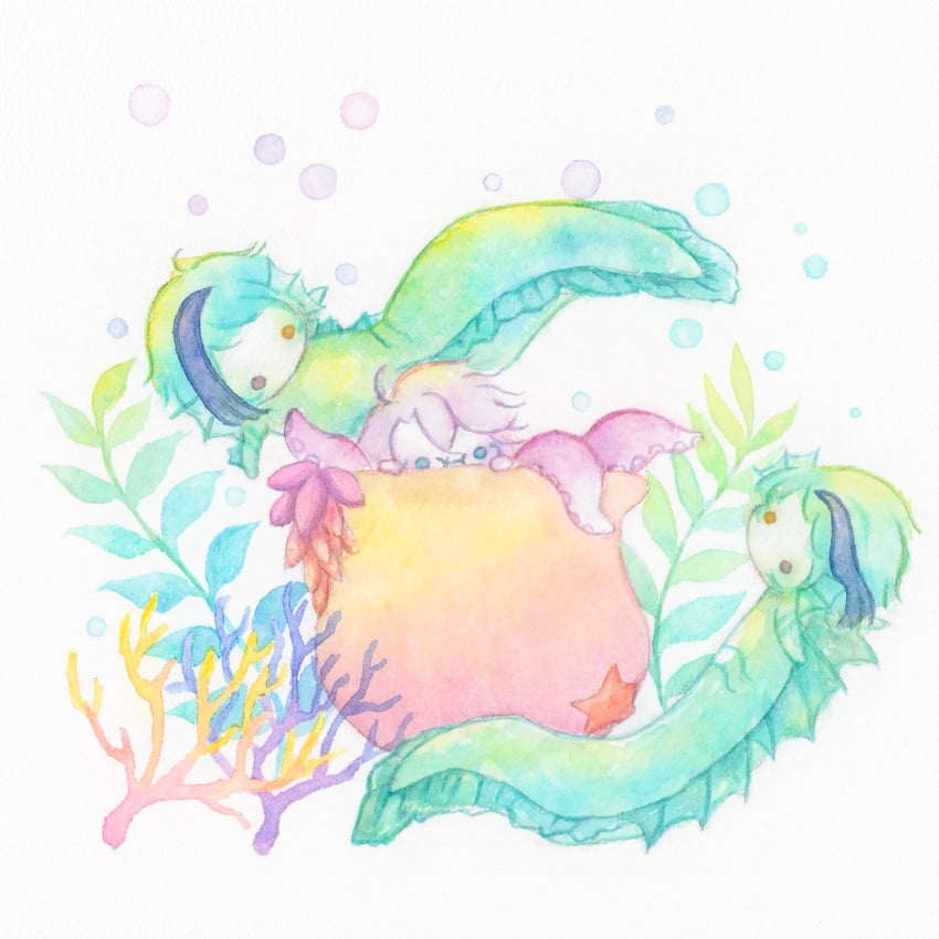floyd leech, jade leech, and azul ashengrotto (twisted wonderland) drawn by kirakira_huuuki