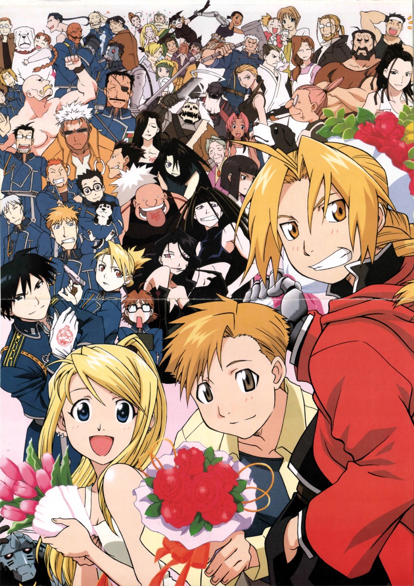 edward elric, alphonse elric, winry rockbell, riza hawkeye, roy mustang, and 54 more (fullmetal alchemist)
