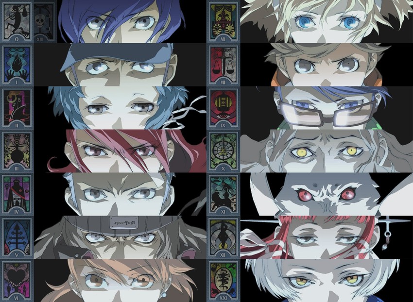 yuuki makoto, aigis, takeba yukari, kirijou mitsuru, yamagishi fuuka, and 9 more (persona and 1 more)