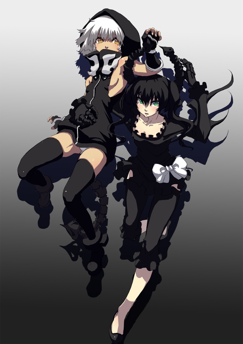 dead master and strength (black rock shooter) drawn by nin_(lion)