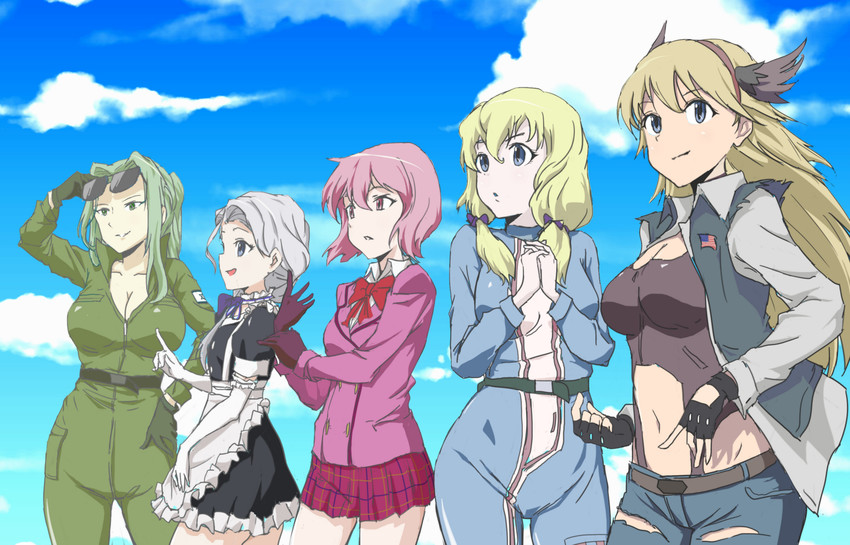 hitotose aria, tatiana yakovlev, noa ashkenazi, christine waldegard, and catherine weller (shirobako and 1 more) drawn by shiotani