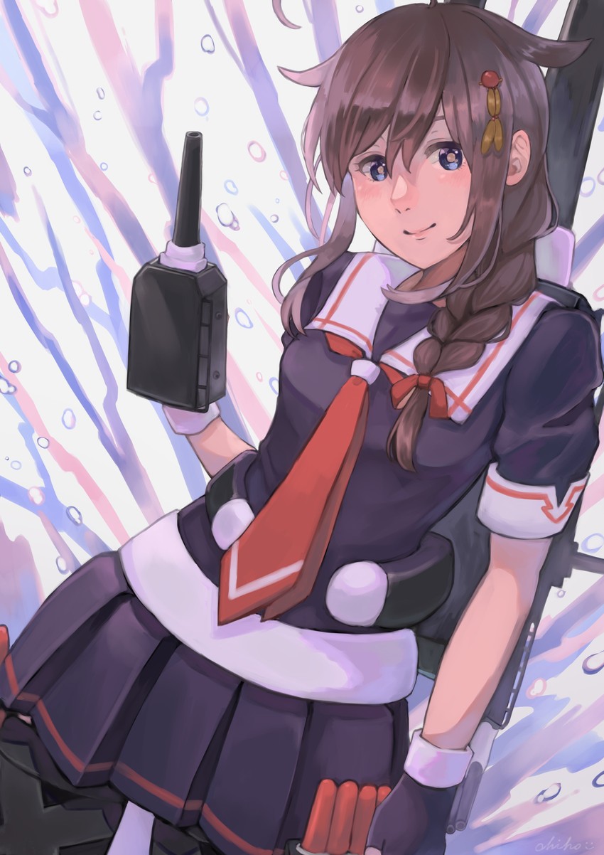 shigure and shigure kai ni (kantai collection) drawn by chiho_(machheroism)