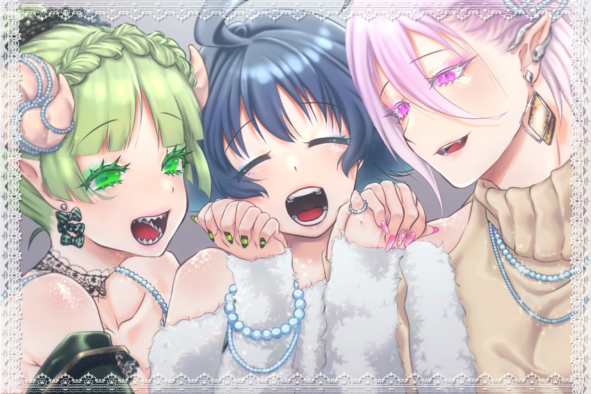 suzuki iruma, valac clara, and asmodeus alice (mairimashita! iruma-kun) drawn by nipponpon08