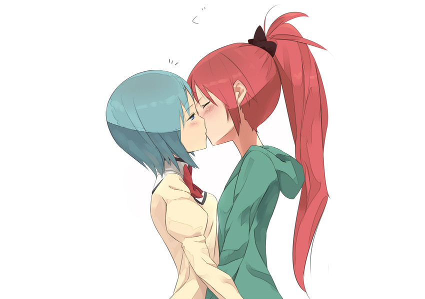 miki sayaka and sakura kyoko (mahou shoujo madoka magica) drawn by nakamura_(marakimi)