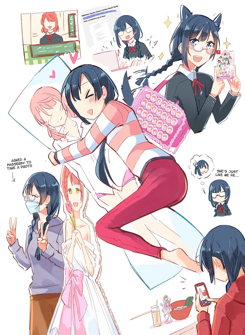yuki setsuna, uehara ayumu, and nakagawa nana (love live! and 2 more) drawn by myonmukyuu