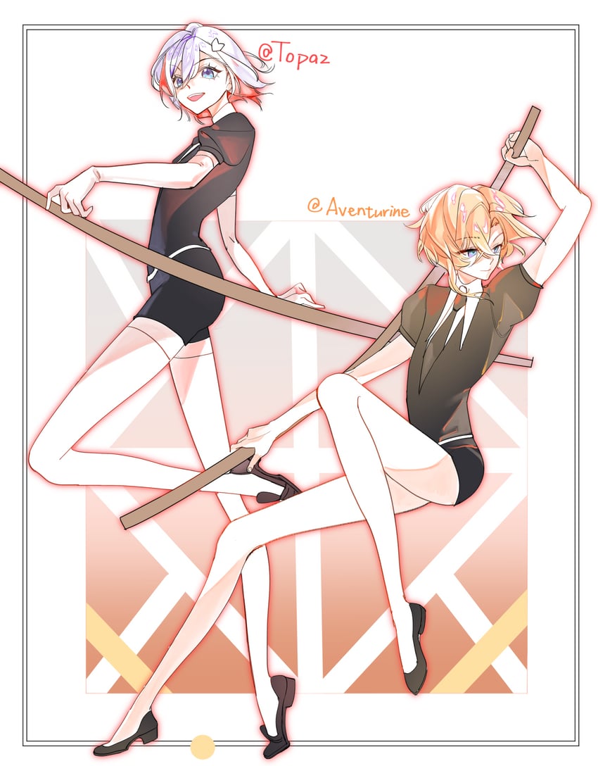 aventurine and topaz (honkai and 2 more) drawn by xinjinjumin4054774
