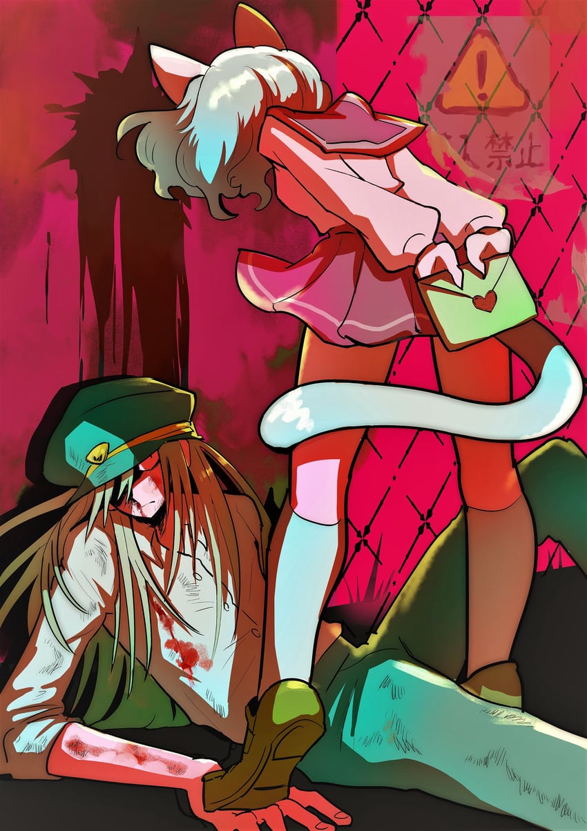 neferpitou and kite (hunter x hunter) drawn by tamvn7dloekjfu7