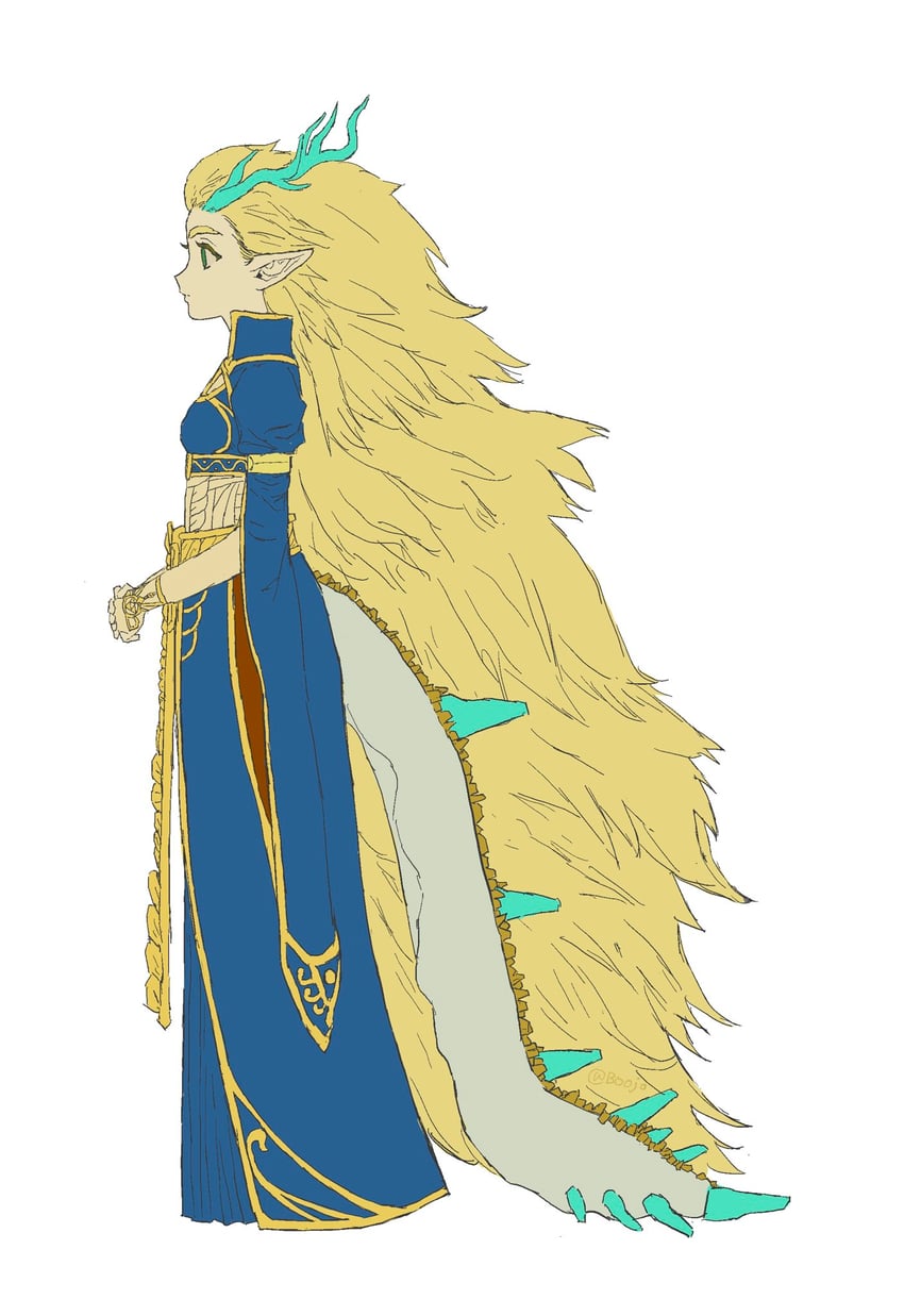 princess zelda and light dragon (the legend of zelda and 1 more) drawn by bo_oj0916