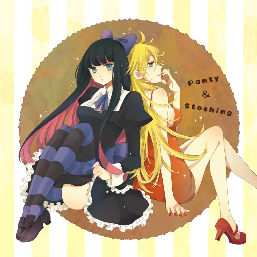 stocking and panty (panty & stocking with garterbelt) drawn by ichinose_(sorario)