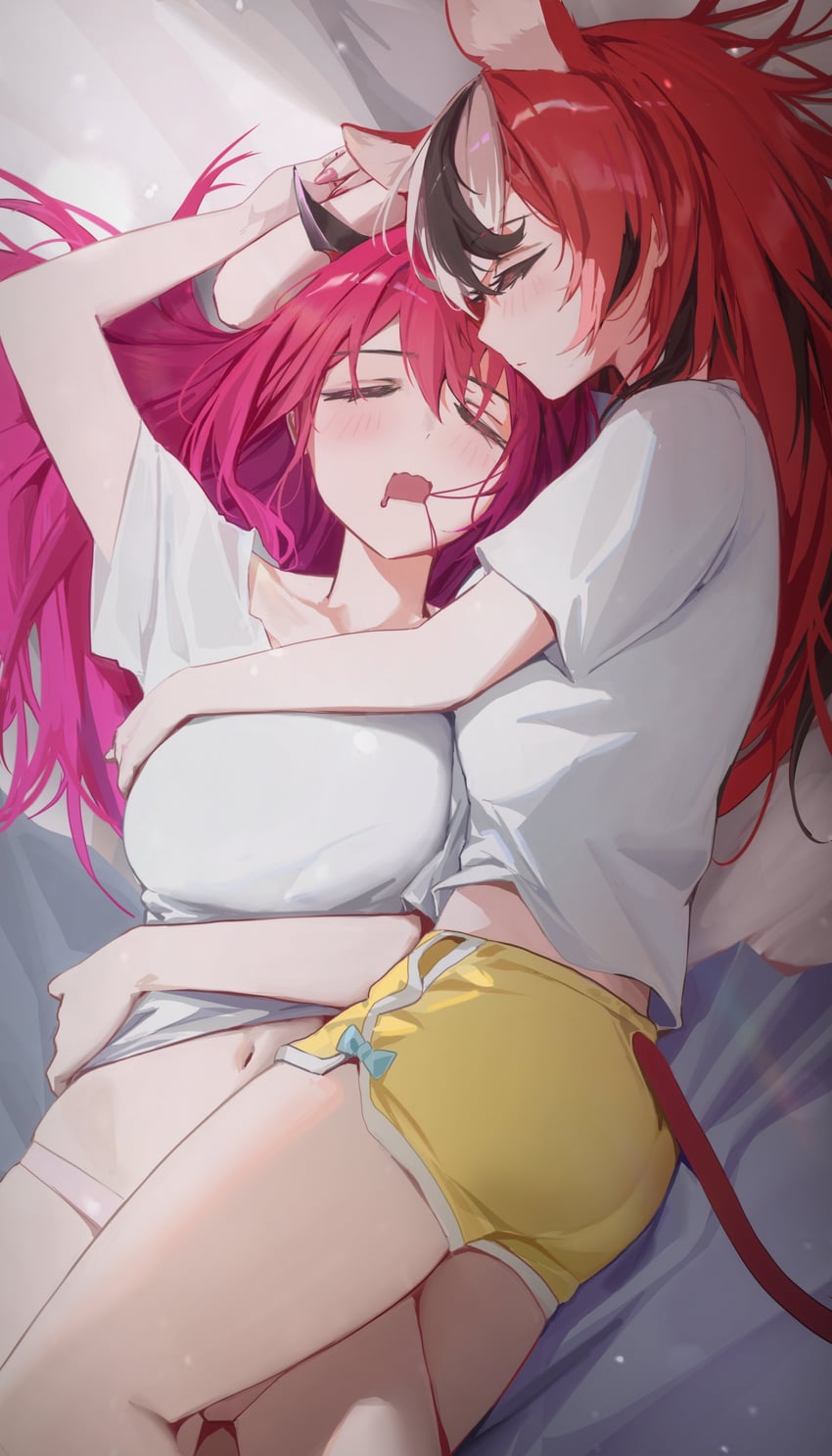 hakos baelz and irys (hololive and 1 more) drawn by yoellim5
