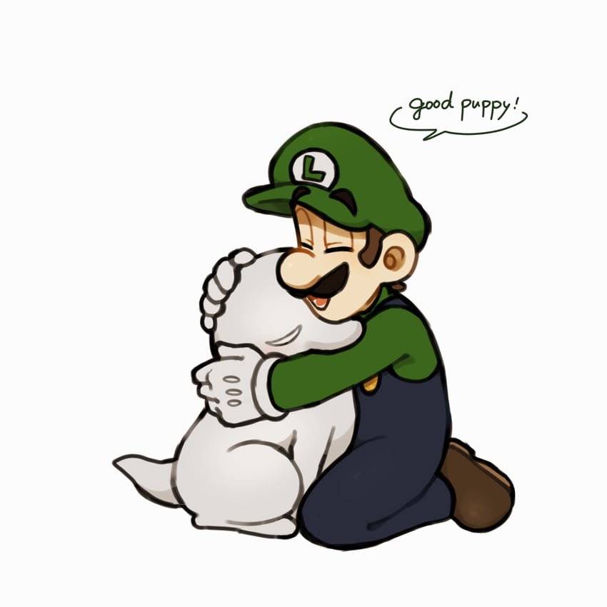 luigi and polterpup (mario and 2 more) drawn by mimimi_(mimimim9999)