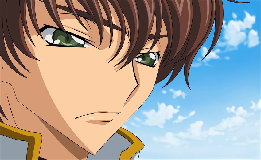 kururugi suzaku (code geass) drawn by morrow and morrow_(hitodama-x)
