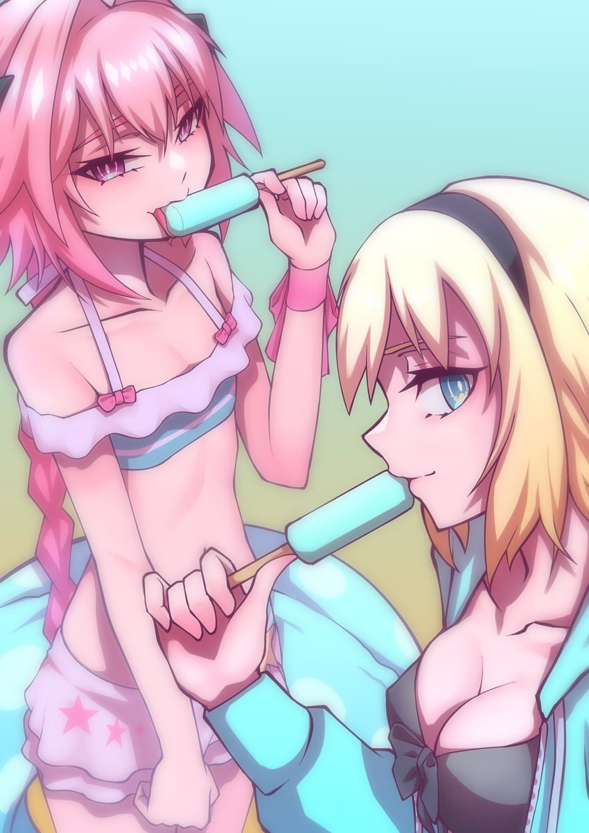 jeanne d'arc and astolfo (fate and 2 more) drawn by hej_510