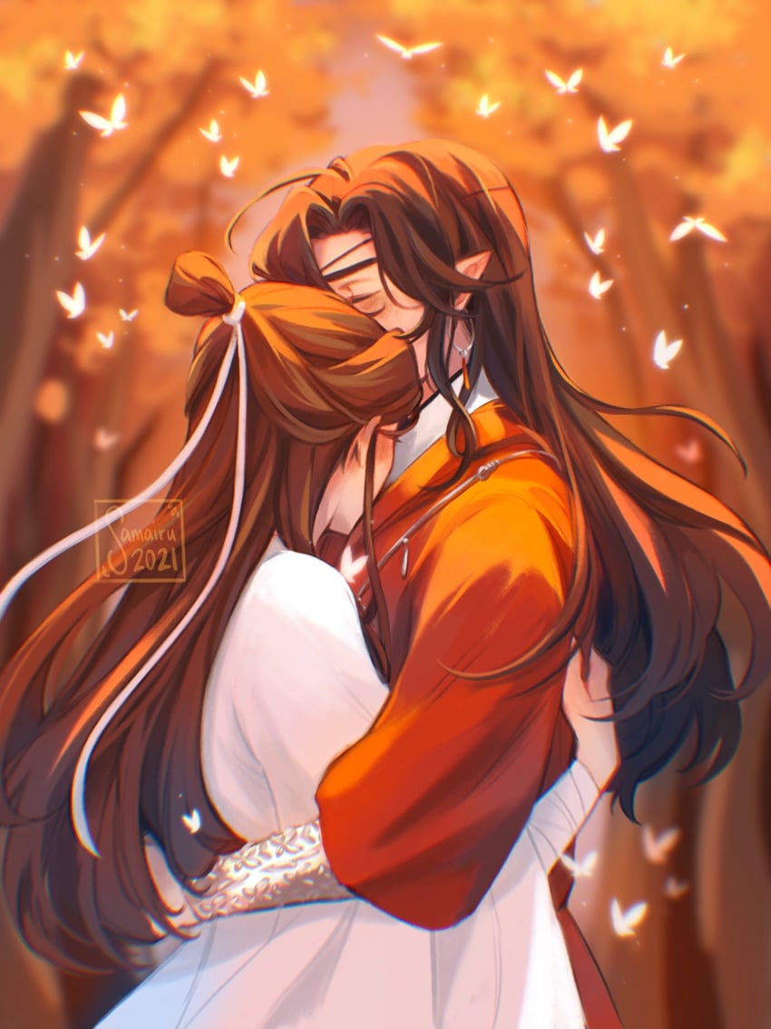 xie lian and hua cheng (tianguan cifu) drawn by samairu
