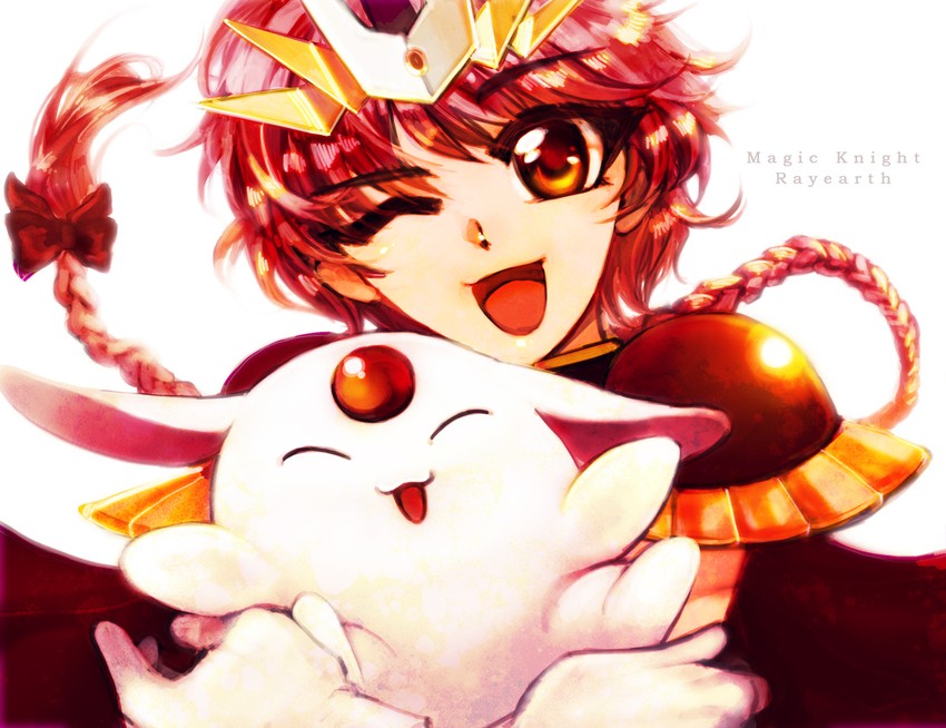 shidou hikaru and mokona (magic knight rayearth) drawn by makoto1009