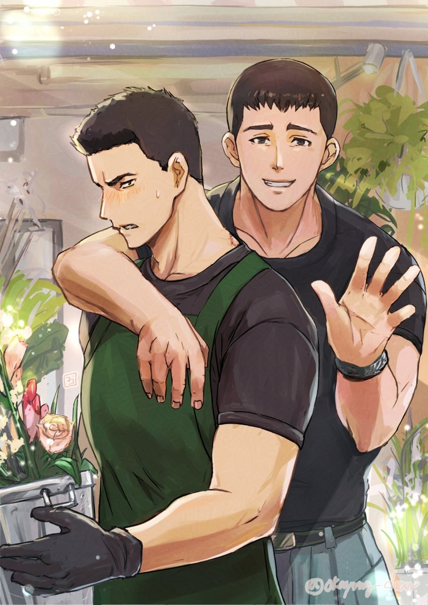 ao isami and ryuji satake (yuuki bakuhatsu bang bravern) drawn by okamoto_setsura