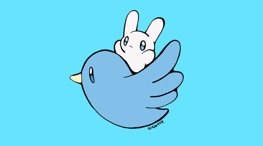 twitter bird (original and 1 more) drawn by gigm777