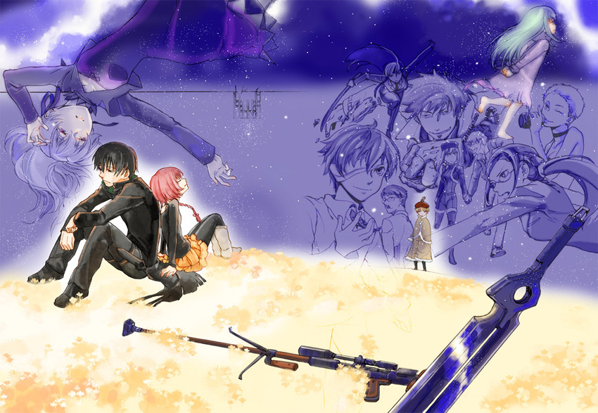 yin, hei, suou pavlichenko, july, amber, and 9 more (darker than black) drawn by tozai