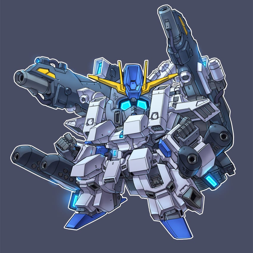 zz gundam, fazz, and full armor zz gundam (gundam and 3 more) drawn by susagane