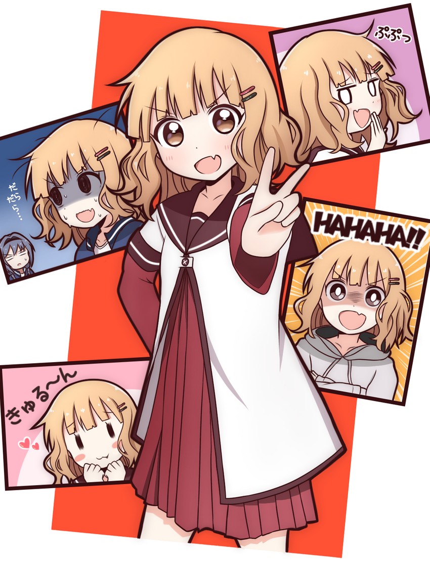 oomuro sakurako and furutani himawari (yuruyuri and 1 more) drawn by goron_(phde2424)
