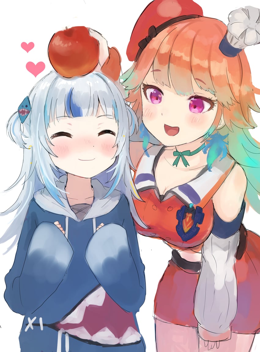 gawr gura and takanashi kiara (hololive and 1 more) drawn by ogura_(onigiritakusan)