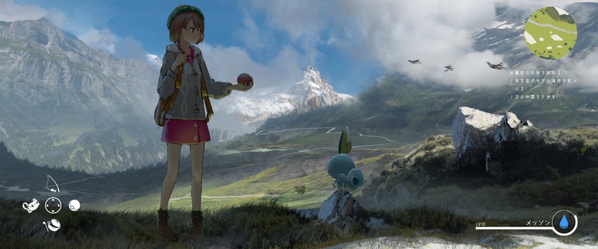 gloria and sobble (pokemon and 1 more) drawn by asteroid_ill