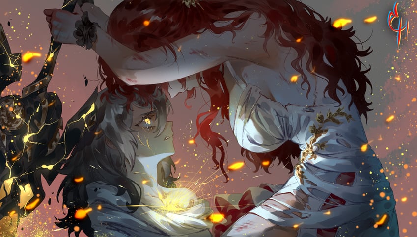 trailblazer, stelle, and himeko (honkai and 2 more) drawn by coconuthound