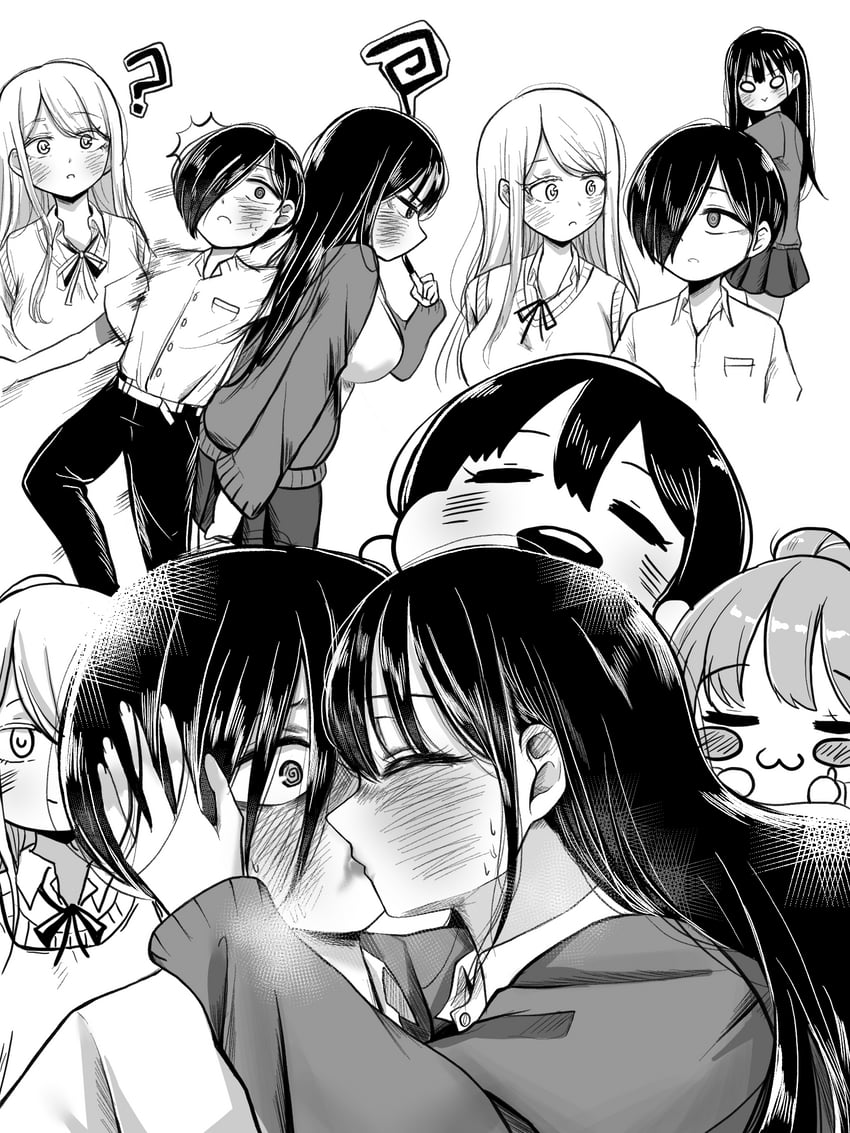yamada anna, ichikawa kyoutarou, sekine moeko, hara honoka, and hanzawa yurine (boku no kokoro no yabai yatsu) drawn by ao_tanuki