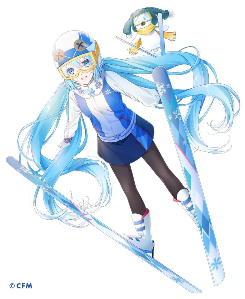 hatsune miku, yuki miku, and rabbit yukine (vocaloid) drawn by tadano_yukiko