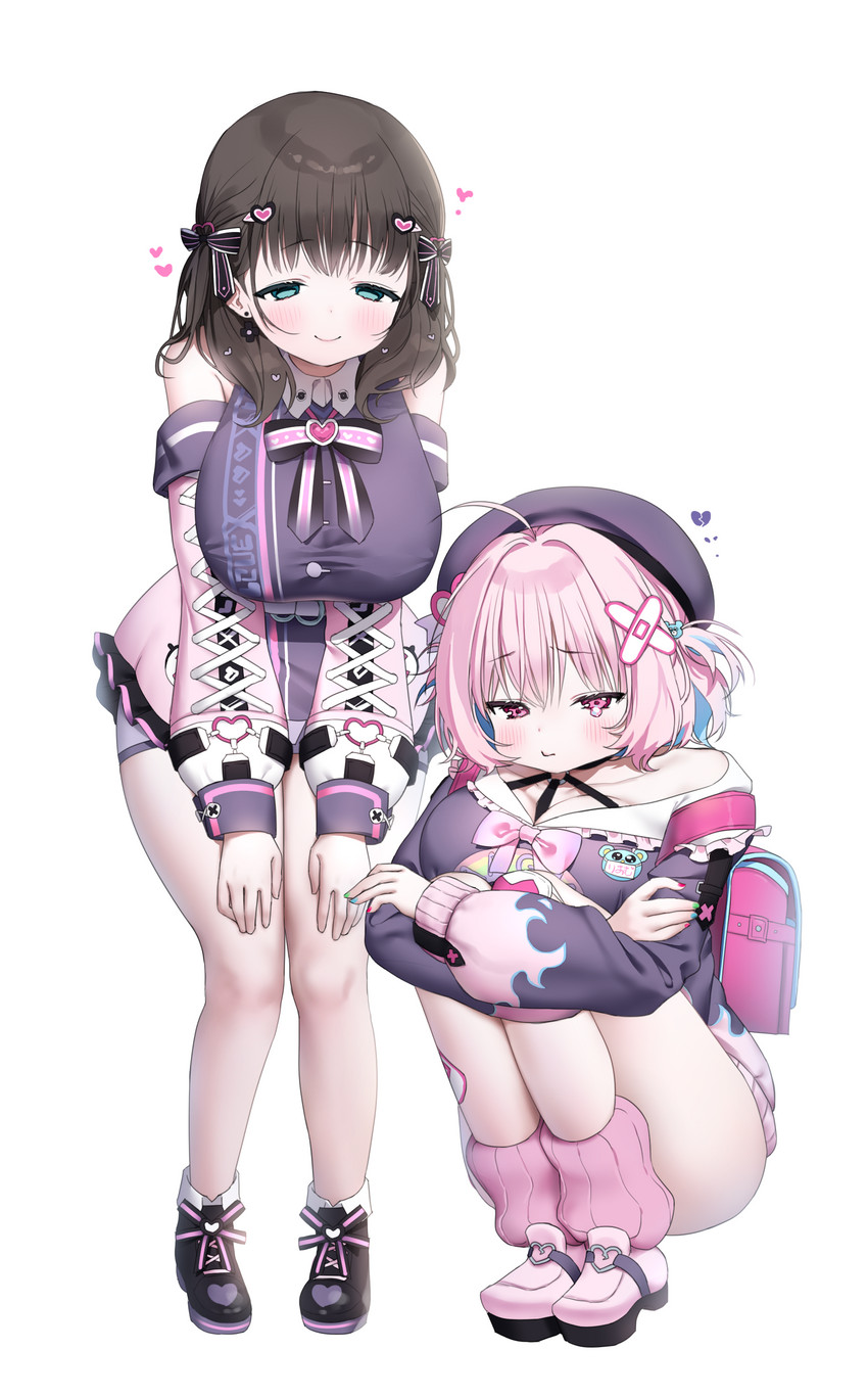 yumemi riamu and sakuma mayu (idolmaster and 2 more) drawn by p00nipooni