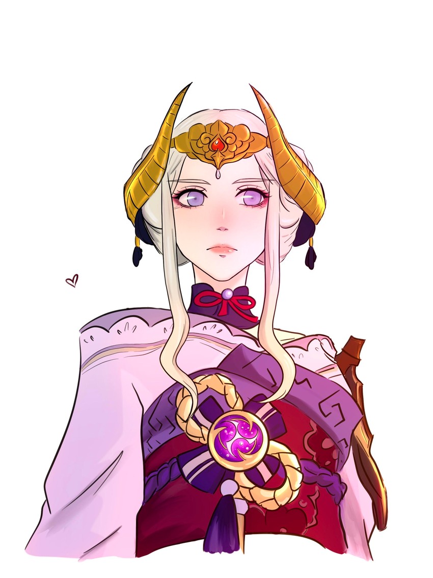 raiden shogun and edelgard von hresvelg (genshin impact and 2 more) drawn by abyssofneptune