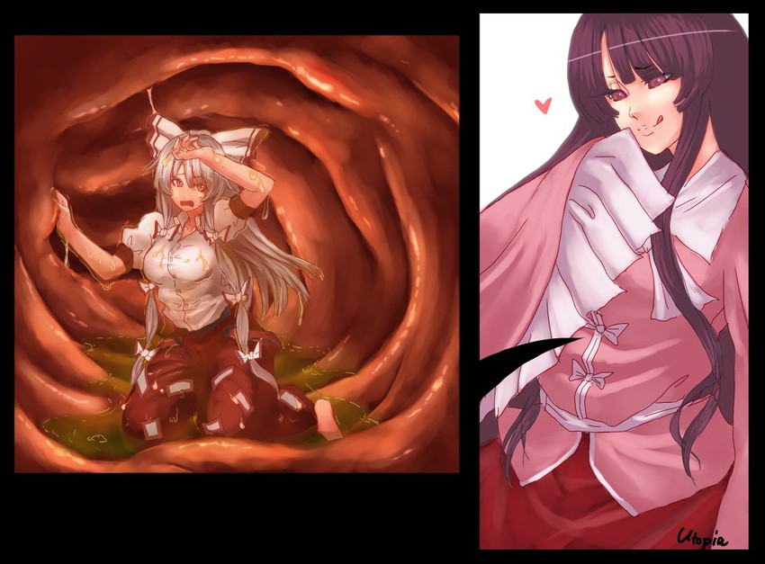 fujiwara no mokou and houraisan kaguya (touhou) drawn by utopia_(utopiavl)