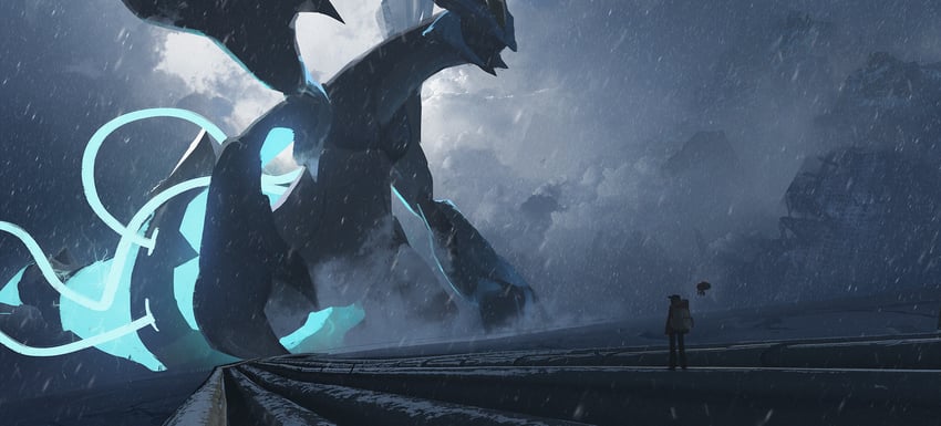 kyurem, orbeetle, and black kyurem (pokemon) drawn by asteroid_ill